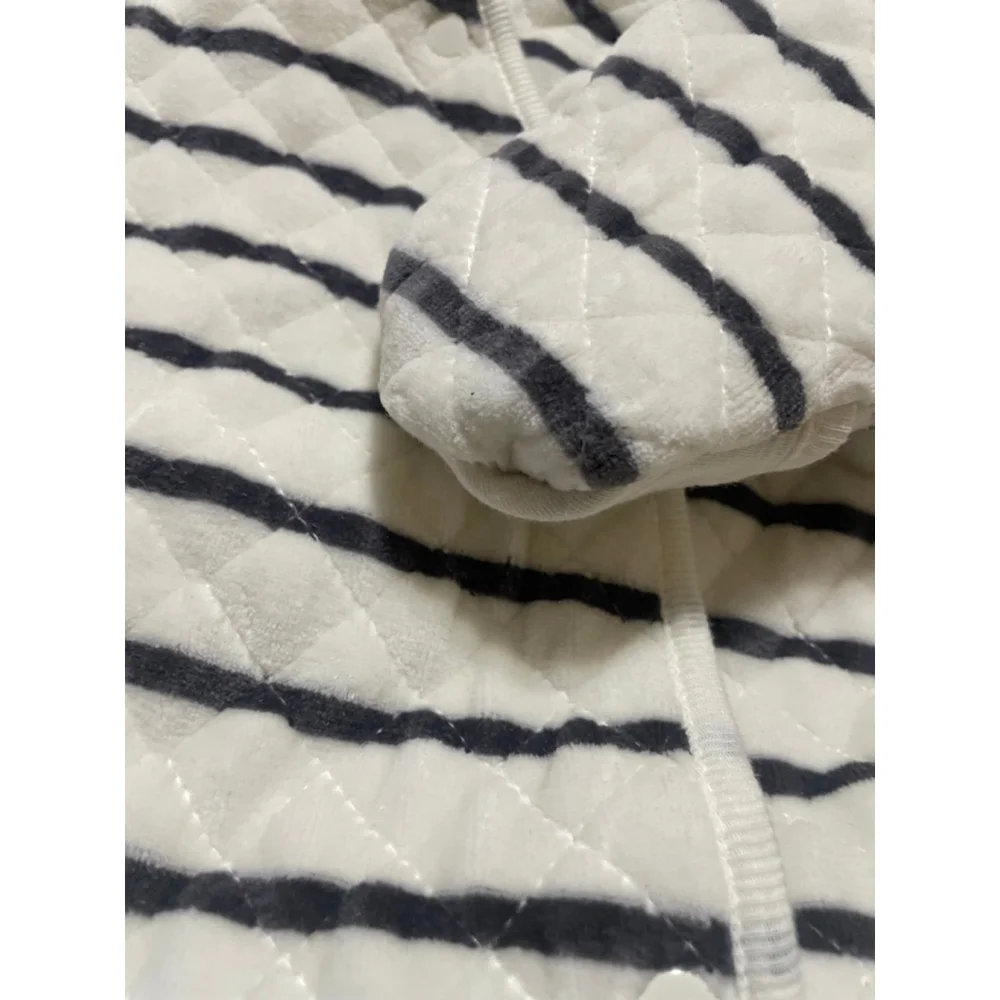 Baby Nordstrom Striped Quilted Footie winter coverup bunting 9 Months Warm